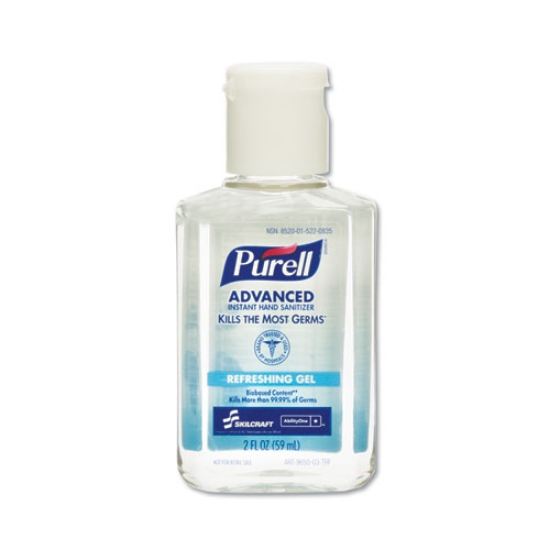 Picture of 8520015220835, Skilcraft, Purell Instant Liquid Hand Sanitizer, Personal Pump Bottle, 2 Oz, 24/box