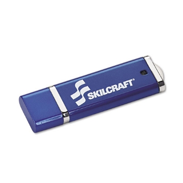 Picture of 7045015584992, Skilcraft Usb Flash Drive With 256-Bit Aes Encryption, 4 Gb, Blue