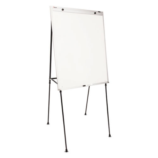 Picture of 7520016421219 SKILCRAFT Quartet Four-Leg Steel Presentation Easel, 29 x 40, White Surface, Silver/Black Aluminum Frame