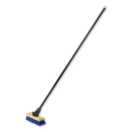 Picture of 7920016827630 Skilcraft Flexsweep Broom, 59" Metal Handle, Black/blue