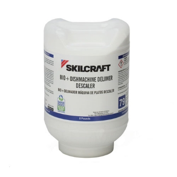 Picture of 6850016950086, Skilcraft, Bio+ Dishwasher De-Limer/de-Scaler, 8 Lb Bottle, 2/carton