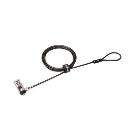 Picture of 5340016952546, SKILCRAFT Kensington Nano Combination Computer Lock, 6 ft Carbon Steel Cable, Black