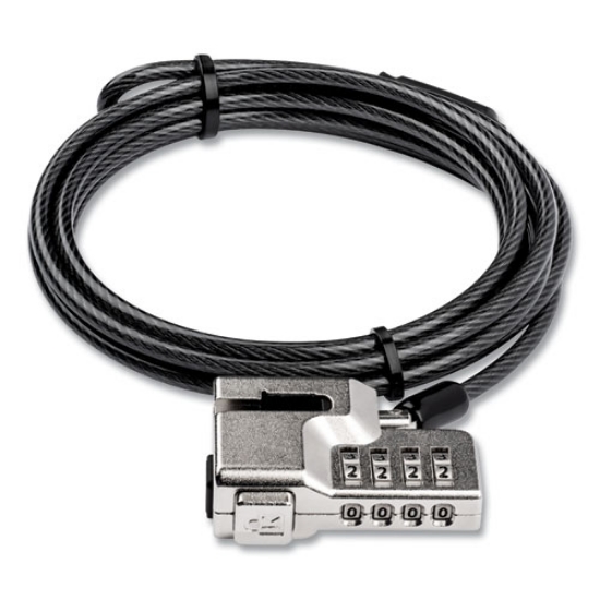 Picture of 5340016952547, SKILCRAFT Kensington Combination Computer Lock, 6 ft, Black/Silver