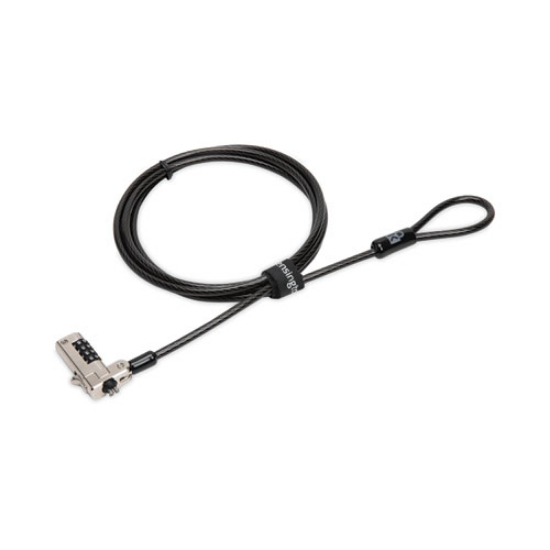 Picture of 5340016952546, SKILCRAFT Kensington Laptop/Tablet Combination Computer Lock, 6 ft Carbon Steel Cable, Black