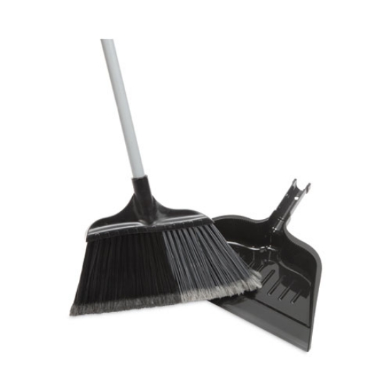 Picture of 7920016994055 SKILCRAFT Extra Wide-Angle Broom with Dustpan, 15", Black/Gray