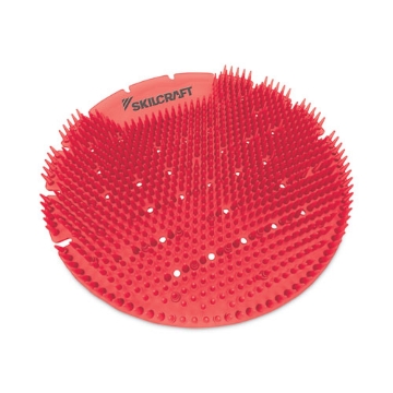 Picture of 6840016998447 SKILCRAFT Extended Power Urinal Screen Deodorizer, Apple Cinnamon, Red, 6/Carton