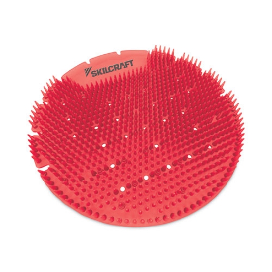 Picture of 6840016998447 SKILCRAFT Extended Power Urinal Screen Deodorizer, Apple Cinnamon, Red, 6/Carton