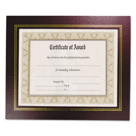 Picture of Leatherette Document Frame, 8.5 x 11, Burgundy, Pack of Two