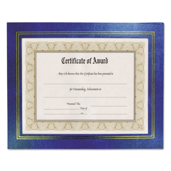 Picture of Leatherette Document Frame, 8.5 x 11, Blue, Pack of Two