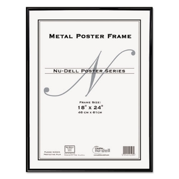 Picture of Metal Poster Frame, Plastic Face, 18 X 24, Black