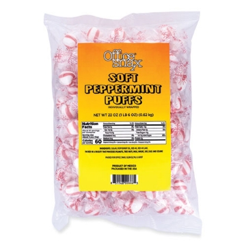 Picture of Candy Assortments, Soft Peppermint Puffs, 22 oz Bag