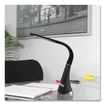 Picture of Wellness Series Recharge LED Desk Lamp, 10.75" to 18.75" High, Black, Ships in 1-3 Business Days