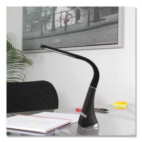 Picture of Wellness Series Recharge LED Desk Lamp, 10.75" to 18.75" High, Black, Ships in 1-3 Business Days
