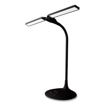 Picture of Wellness Series Pivot LED Desk Lamp with Dual Shades, 13.25" to 26" High, Black, Ships in 1-3 Business Days