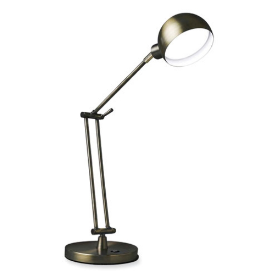 Picture of Wellness Series Refine LED Desk Lamp, 27" High, Antiqued Brass, Ships in 1-3 Business Days