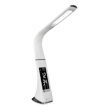 Picture of Wellness Series Sanitizing Thrive LED Desk Lamp with Clock, 10" to 18.75", White, Ships in 1-3 Business Days