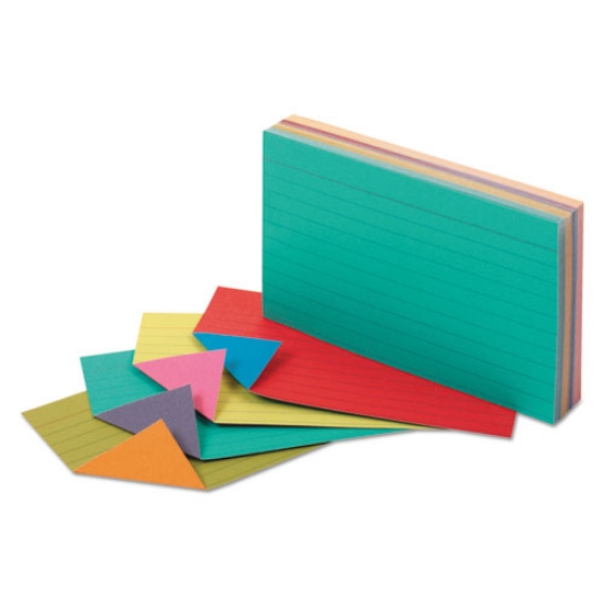 Picture of Extreme Index Cards, Ruled, 3 X 5, Assorted, 100/pack