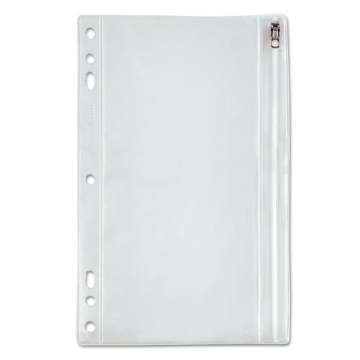 Picture of Zippered Ring Binder Pocket, 6 x 9.5, Clear