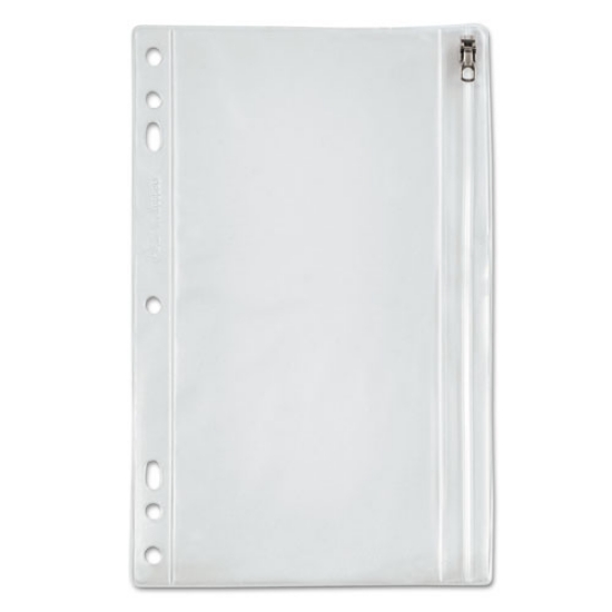 Picture of Zippered Ring Binder Pocket, 6 x 9.5, Clear