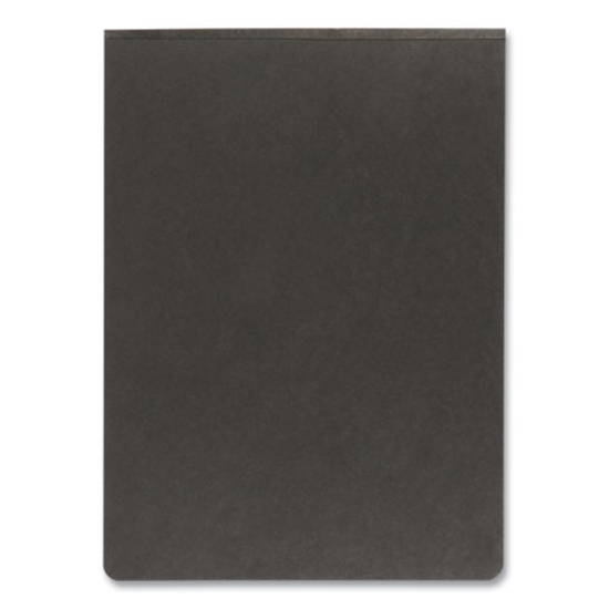 Picture of Pressboard Report Cover With Reinforced Top Hinge, Two-Prong Metal Fastener, 2" Capacity, 8.5 X 11, Black/black
