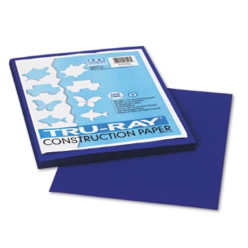 Picture of Tru-Ray Construction Paper, 76 lb Text Weight, 9 x 12, Royal Blue, 50/Pack