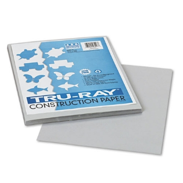 Picture of Tru-Ray Construction Paper, 76 lb Text Weight, 9 x 12, Gray, 50/Pack