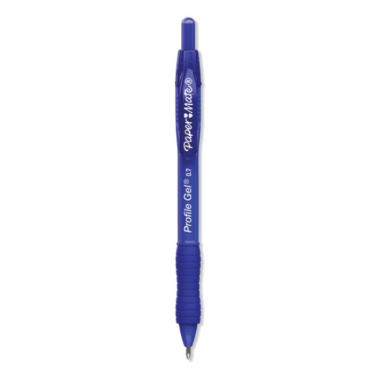 Picture of Profile Gel Pen, Retractable, Medium 0.7 Mm, Blue Ink, Translucent Blue Barrel, 36/pack