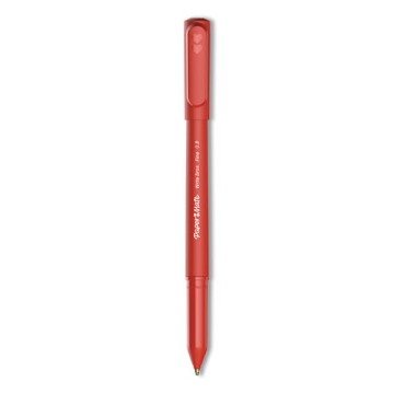 Picture of Write Bros. Ballpoint Pen, Stick, Fine 0.8 Mm, Red Ink, Red Barrel, Dozen