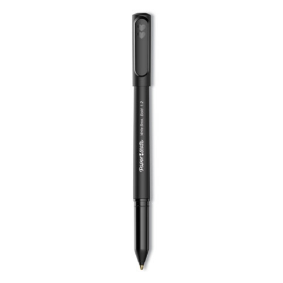 Picture of Write Bros. Ballpoint Pen, Stick, Bold 1.2 Mm, Black Ink, Black Barrel, Dozen