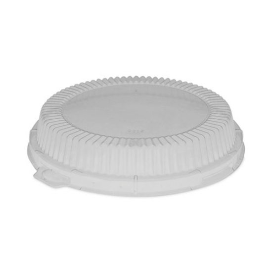 Picture of ClearView Dome-Style Lid with Tabs, Fluted, 8.88 x 8.88 x 0.75, Clear, Plastic, 504/Carton