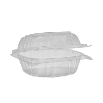 Picture of SENSATION SmartLock Hinged Lid Container, 5.24 x 5.25 x 2.57, Clear, Plastic, 375/Carton