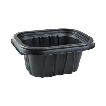 Picture of EarthChoice Entree2Go Takeout Container, 12 oz, 5.65 x 4.25 x 2.57, Black, Plastic, 600/Carton