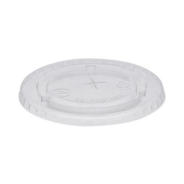 Picture of EarthChoice Compostable Cold Cup Lid with Straw Slot for A Cups, Fits 7, 9, 20 oz A Cups, 1,020/Carton