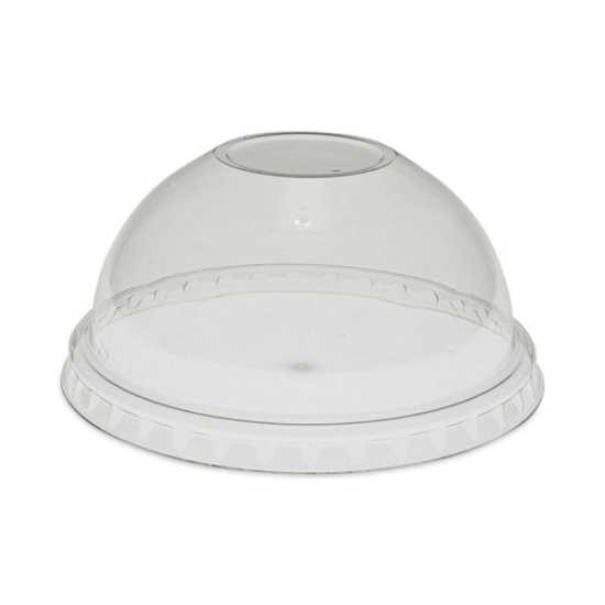 Picture of EarthChoice Strawless RPET Lid, Dome Lid, Fits 9 oz to 20 oz "A" Cups, Clear, 900/Carton