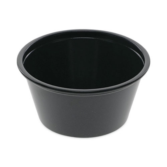 Picture of Plastic Portion Cup, 2 oz, Black, 200/Bag, 12 Bags/Carton