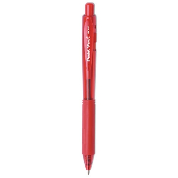 Picture of WOW! Ballpoint Pen, Retractable, Medium 1 mm, Red Ink, Translucent Red/Red Barrel, Dozen