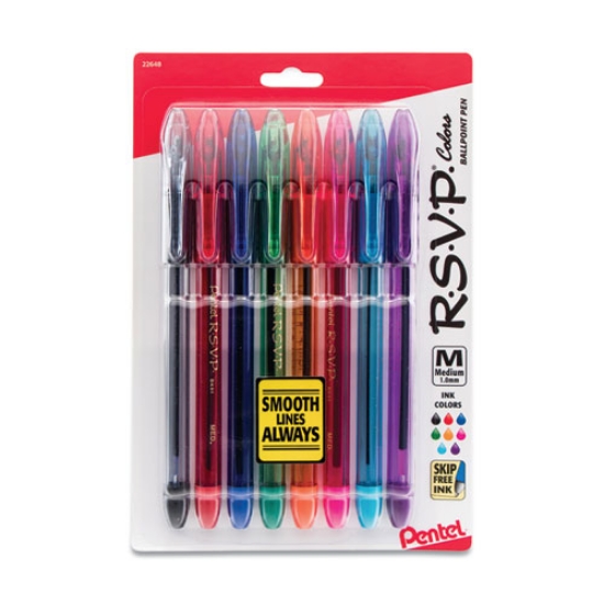 Picture of R.s.v.p. Ballpoint Pen, Stick, Medium 1 Mm, Assorted Ink And Barrel Colors, 8/pack