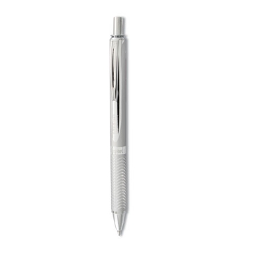 Picture of Energel Alloy Rt Gel Pen, Retractable, Medium 0.7 Mm, Black Ink, Chrome Barrel