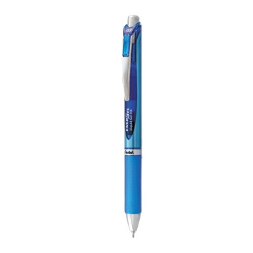 Picture of EnerGel RTX Gel Pen, Retractable, Medium 0.7 mm Needle Tip, Blue Ink, Blue/Light Blue Barrel