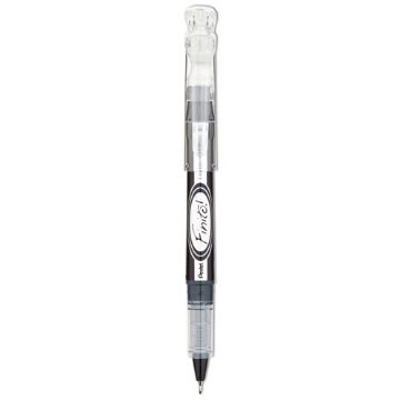Picture of Finito! Porous Point Pen, Stick, Extra-Fine 0.4 mm, Black Ink, Black/Silver/Clear Barrel