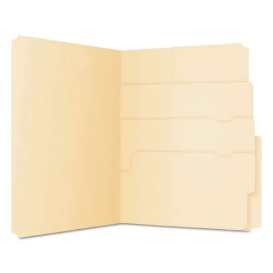 Picture of Divide It Up File Folder, 1/2-Cut Tabs: Assorted, Letter Size, 0.75" Expansion, Manila, 24/Pack