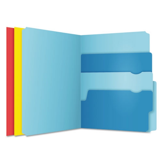 Picture of Divide It Up File Folder, 1/2-Cut Tabs: Assorted, Letter Size, 0.75" Expansion, Assorted Colors, 12/Pack