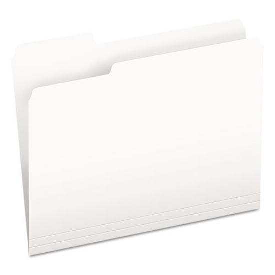 Picture of Colored File Folders, 1/3-Cut Tabs: Assorted, Letter Size, White, 100/Box