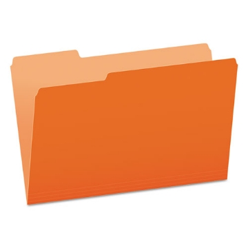 Picture of Colored File Folders, 1/3-Cut Tabs: Assorted, Legal Size, Orange/Light Orange, 100/Box