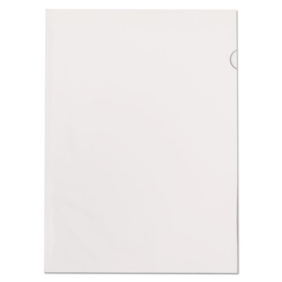 Picture of Poly Color Transparent File Jackets, Letter Size, Clear, 50/box
