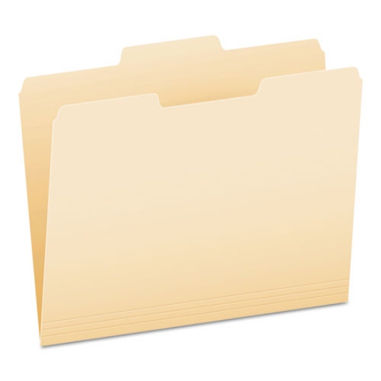 Picture of Manila File Folders, 1/3-Cut Tabs: Center Position, Letter Size, 0.75" Expansion, Manila, 100/Box