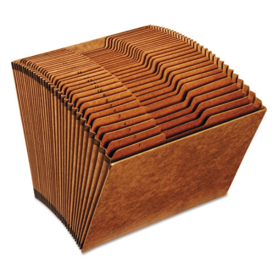 Picture of Heavy-Duty Open-Top Expanding Stadium File, 31 Sections, 1/3-Cut Tabs, Letter Size, Redrope