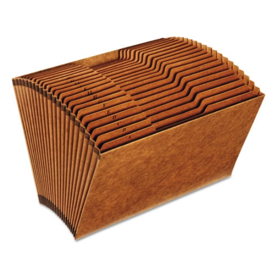 Picture of Heavy-Duty Open-Top Expanding Stadium File, 21 Sections, 1/3-Cut Tabs, Legal Size, Redrope