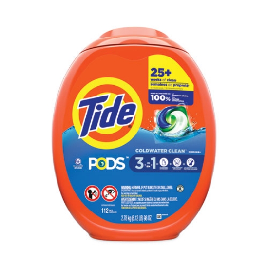 Picture of Pods, Tide Original, 112 Pods/Tub, 4 Tubs/Carton
