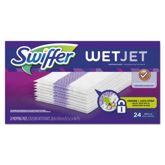 Picture of Wetjet System Refill Cloths, 11.3" X 5.4", White, 24/box